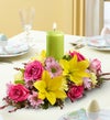 Spring Centerpiece with Pillar Candle