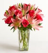 Magnificent Pink Rose & Lily + Free Vase