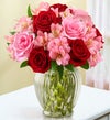 Spring Delight Rose & Peruvian Lily + Free Vase
