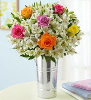 Spring Rose & Peruvian Lily + Free Vase