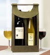 Cabernet & Chardonnay Olive Green Wine Gift Tote