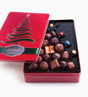Fannie May� Chocolate Christmas Tree Tin