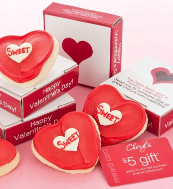 Cheryl's Valentine Heart Cookie Card