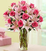 Magnificent Pink Rose & Lily