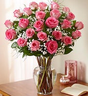 Two Dozen Premium Long Stem Pink Roses