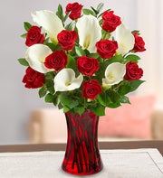 Red Rose and Calla Lily Bouquet