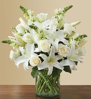 Classic All-White Arrangement