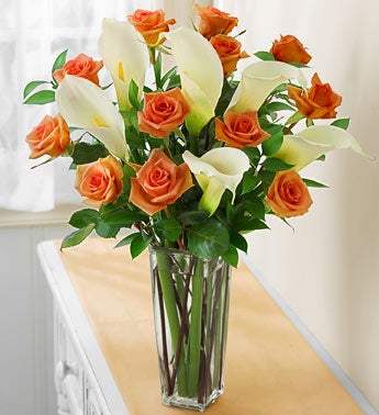 Autumn Rose and Calla Lily Bouquet