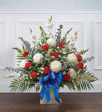 Heartfelt Tribute Floor Basket Arrangement