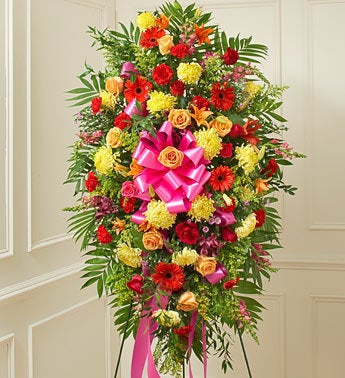Deepest Sympathies Standing Spray - Bright