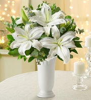 All White Lily Bouquet