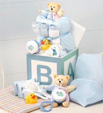 Gifts  Baby  on Is For Baby Boy Gift Cube