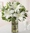 All White Lily Bouquet for Sympathy