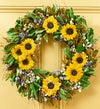 Sunny Sunflower Preserved Wreath