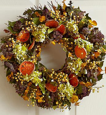 Eucalyptus and Orange Slice Wreath