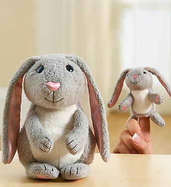 Mommy and Baby Bunny Plush Set