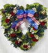 Americana Heart Preserved Wreath