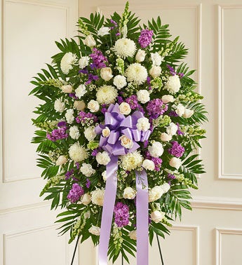 Lavendar and White Standing Spray