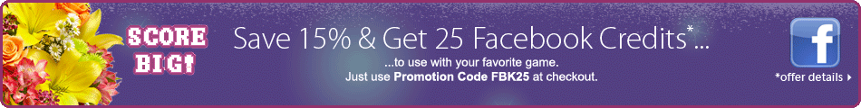 Save 15% Get 25 Facebook Credits